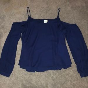 Navy blue off the shoulder top
